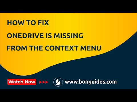 How to Fix OneDrive is Missing from the Windows Context Menu | OneDrive Right Click Menu Missing