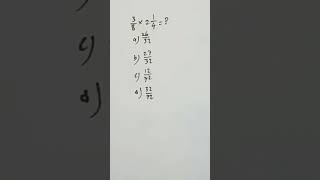 perkalian pecahan biasa dengan campuran 3/8 x 2 1/4 = #maths#viral#mathstricks#trending#shorts#short