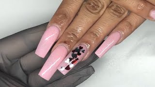 Light Pink Acrylic Nails | Double Dip Nails