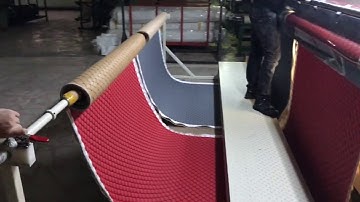 Roll to Roll quilting embroidery for leather quilting & upholstery