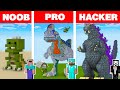 Minecraft NOOB vs PRO vs HACKER: JURASSIC DINOSAUR HOUSE BUILD CHALLENGE in Minecraft Animation