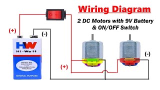 How to Wire 2 DC Motors to 9V Battery & Switch | Series and Parallel Circuits