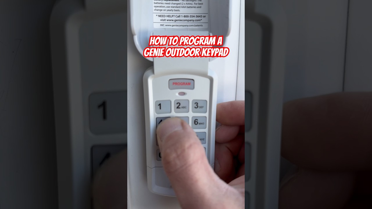 Genie garage door keypad programming #shorts