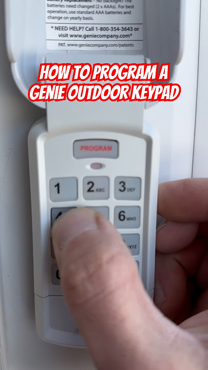 Genie garage door keypad programming #shorts