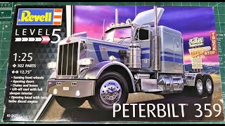 Peterbilt 359 Semi Tractor 1/25 Scale Model Kit Review Revell 85 2627 Decals Sprues Manual Tires