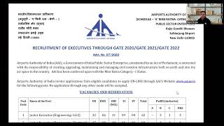 Discussion on Cut-Off of AAI Junior Executive Recruitment Through GATE 2020, 2021 & 2022