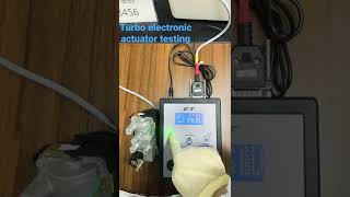 Turbo electronic actuator testing