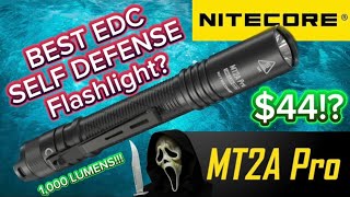 Nitecore MT2A Pro Flashlight Review THIS IS THE BEST EDC FLASHLIGHT 1,000 Lumen Slim Penlight 2X AA