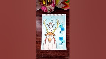 Unique And Beautiful Front Page Idea for December🎄🎁/Simple Border Design#frontpage #shorts #trending