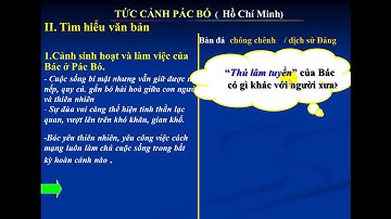 Ngữ văn 8 - Bài: Tức cảnh Pác Bó