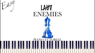 Lauv - Enemies (Easy Piano Tutorial + Sheets) chords