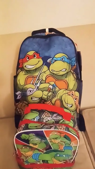 sprayground ninja turtles backpack and ninja turtles lunch box - YouTube