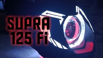 SUPRA PROJI || SUPRA 125 FI custom lampu proji dan lazyled