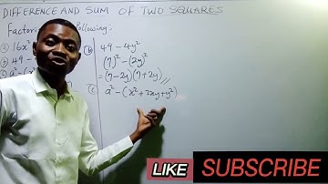 DIFFERENCE AND SUM OF TWO SQUARES