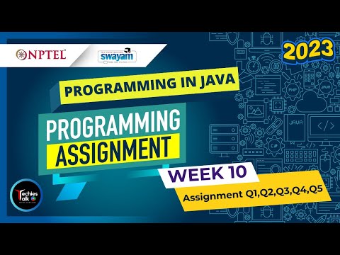 NPTEL Programming In Java WEEK10 Programming Assignment Solutions | Swayam July 2023 | IIT Kharagpur