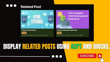 Display Related Posts using ACPT and Bricks.