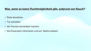 Wenn der Fluchtweg verqualmt ist
