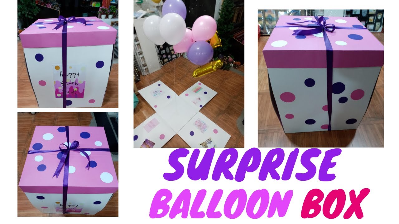 How To Make A Surprise Balloon Box Diy Balloon Box Tutorial 