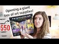 OPENING A $50 BOX OF MYSTERY ART SUPPLIES