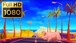 Cartoon Background - Road To The Sea.