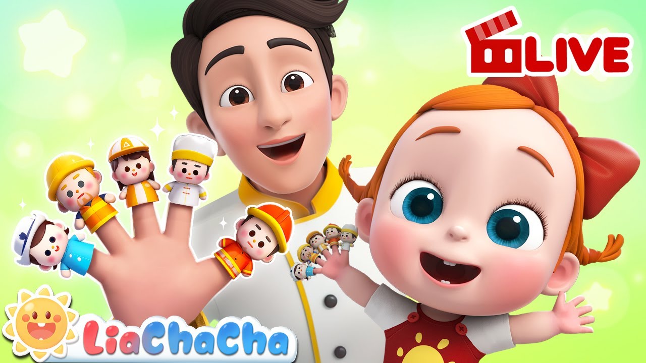 🔴Finger Family Song with Different Jobs | Nursery Rhymes & Kids Songs | LiaChaCha