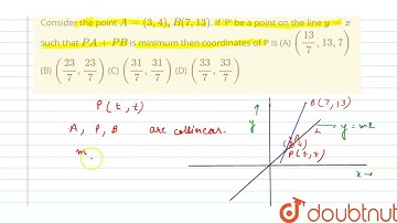 Consider the point A= (3, 4), B(7, 13). If \