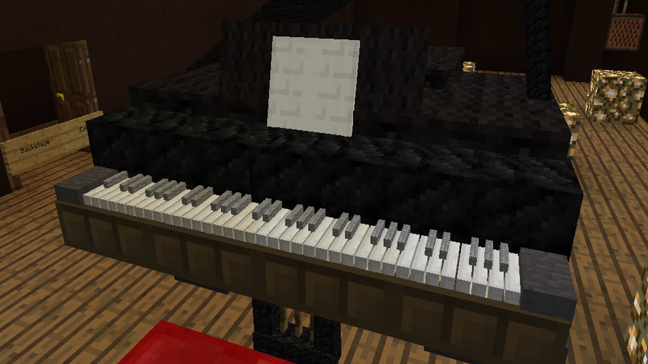 Funktionierendes & detailliertes Piano - Minecraft Map 