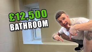 I Just Tiled A £12,500 Bathroom | Mitred Tiles & Resin | Grouting & Siliconing