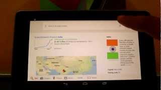 Google Now on Nexus 7 answers questions related to India
