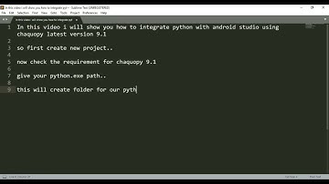 How to integrate Python with Android Studio using chaquopy latest version 9.1 #androidstudio #python