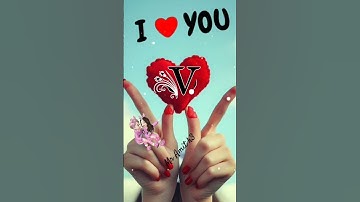 V#letter name art status video new #trending #love (V#letter #nameart WhatsApp status video