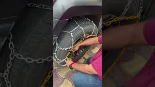 Fitting a snow chain - the wrong way! Then the right way