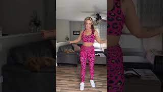 Pink Leopard Leggings Sports Bra