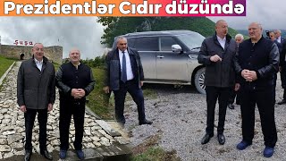 Prezidentlər Cıdır düzündə - Lukaşenko prezidentə Şuşada görün nə hədiyyə etdi