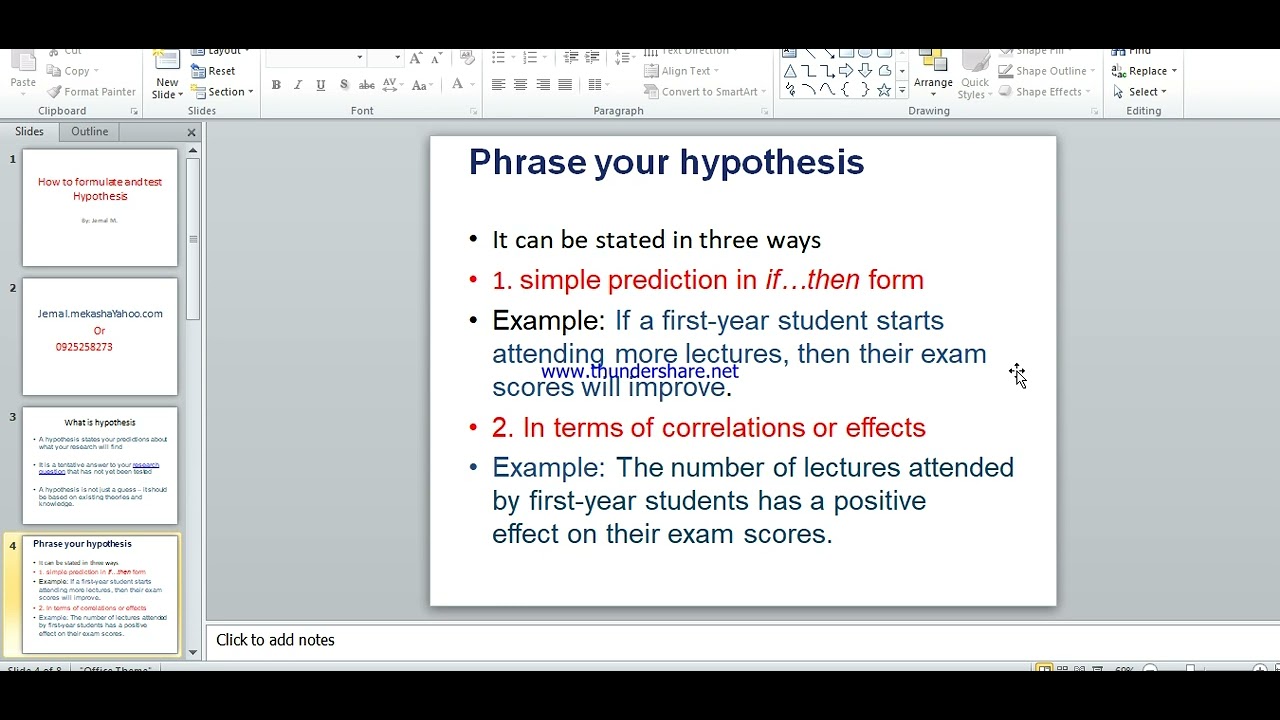 hypothesis meaning in amharic