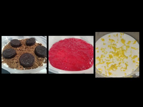 Easy No Bake & No Mixer Cheesecakes: Lemon, Strawberry, and Cookies & Cream Chocolate Chip