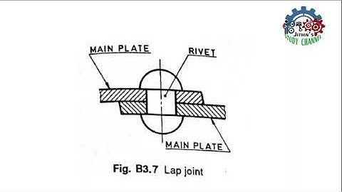 machine drawing single riveted lap joints