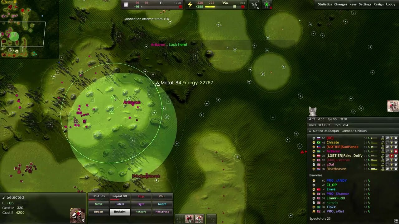 Avoiding the leaks and forests curse by making all my eco on the frontlines 8v8 (Beyond All Reason)