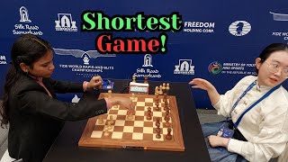 The shortest game of World Rapid 2023 | Savitha vs Tan Zhongyi
