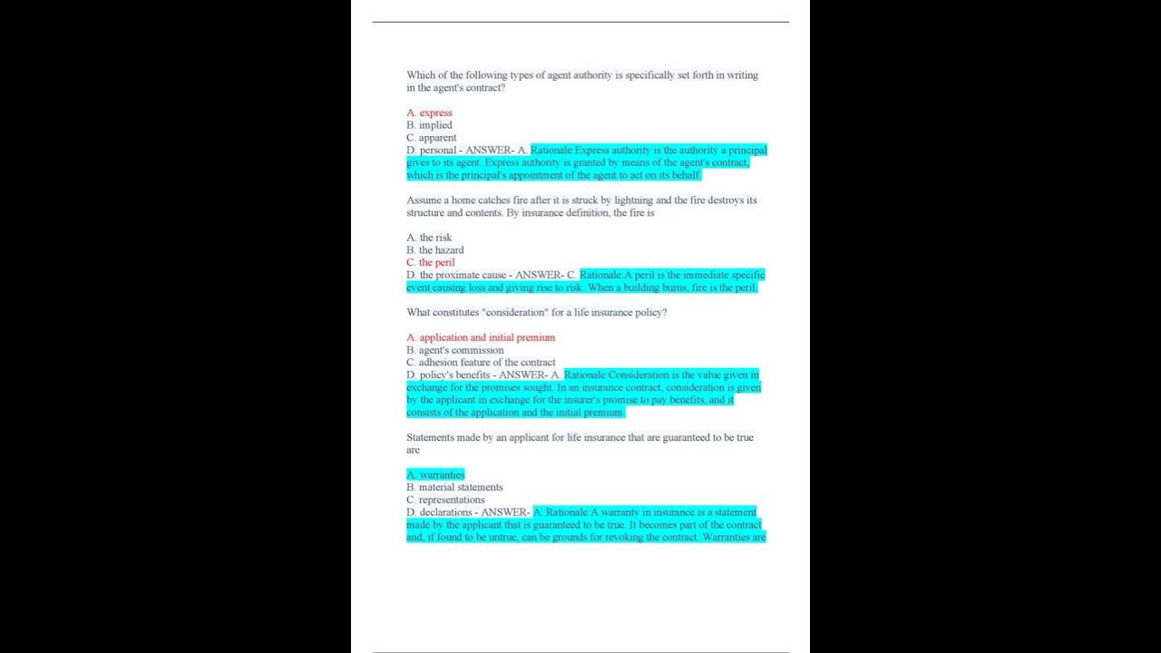 Florida 2 15 insurance license exam latest 2023 2024 real exam 200