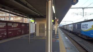 JR貨物 EF210-3号機(岡山)+コキ24両 貨物列車5053レ(4時間遅れ) EF210-114号機(吹田)+コキ24両 貨物列車58レ 2018.11.10
