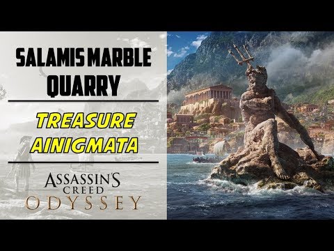 Video: Assassin's Creed Odyssey - War Eagle, Solusi Teka-teki Elbow Yunani Dan Di Mana Menemukan Tambang Marmer Pulau Salamis, Tablet Altar Of Love