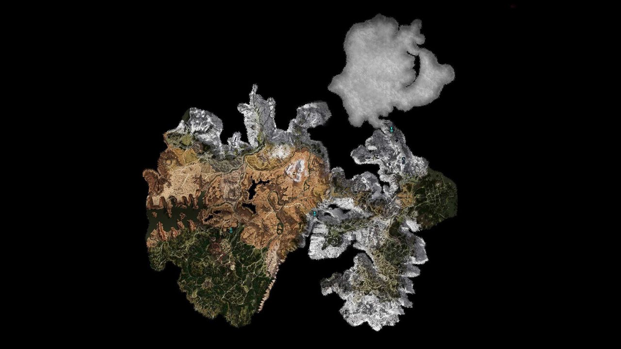 Horizon zero dawn карта со всеми обозначениями на русском языке