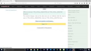 Difference between TYPE_SCROLL_INSENSITIVE and TYPE_SCROLL_SENSITIVE ResultSet. | javapedia.net