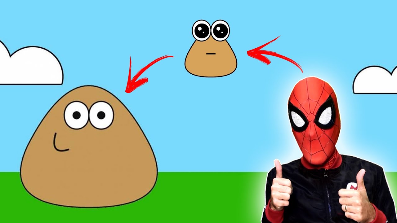 Papai Homem Aranha jogando POU! Spiderman Playing POU! - YouTube