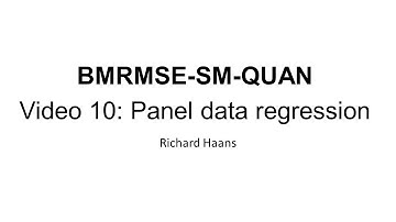 Video tutorial 10: Panel data regression