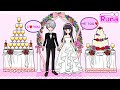 paper dolls wedding day bride and groom dress upㅣ종이인형 종이구관ㅣRuna paper dolls