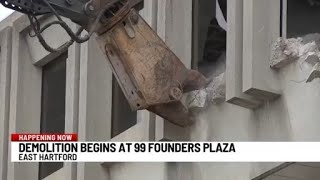 Demolition underway at 99 Founders Plaza office building in East Hartford
