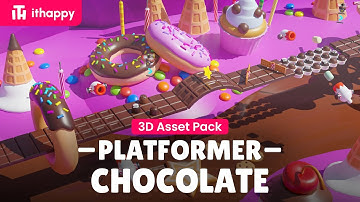 Platformer 3 Chocolate - 3D Low Poly Asset Pack for Games