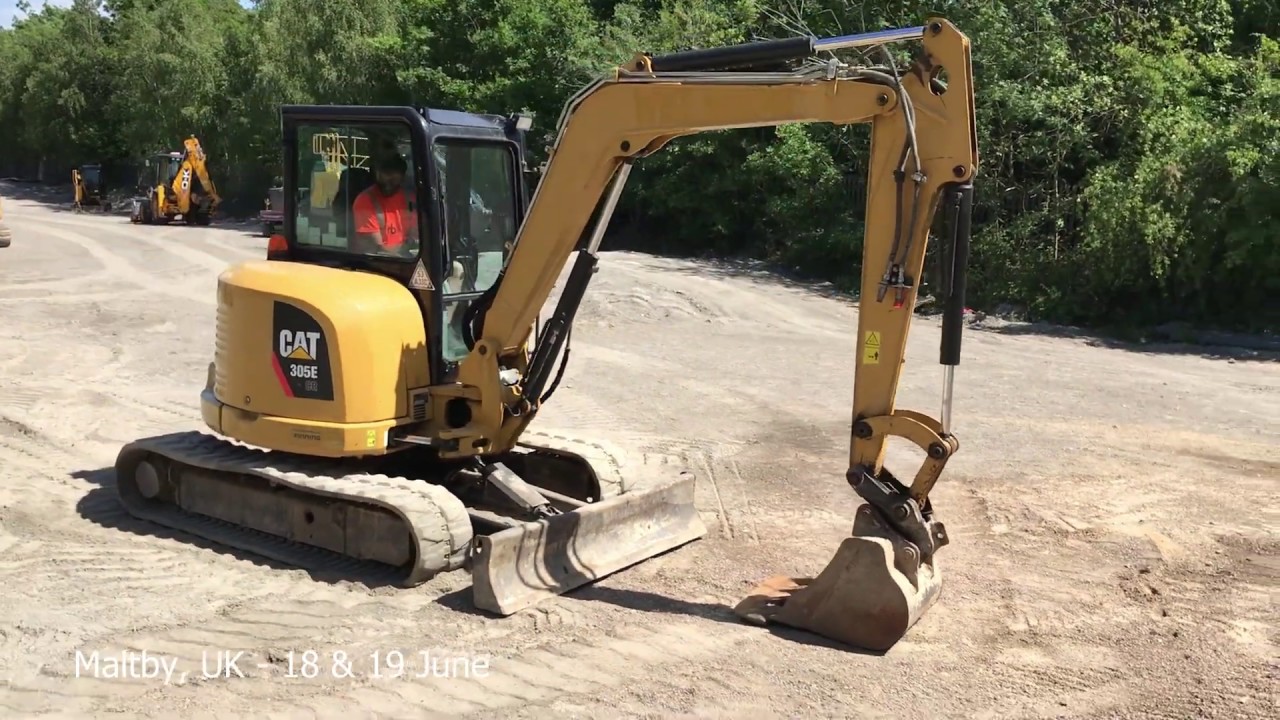 Lot 485 14 Cat 305e Midi Excavator Sn Youtube